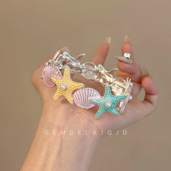 Colorful starfish shell bracelet