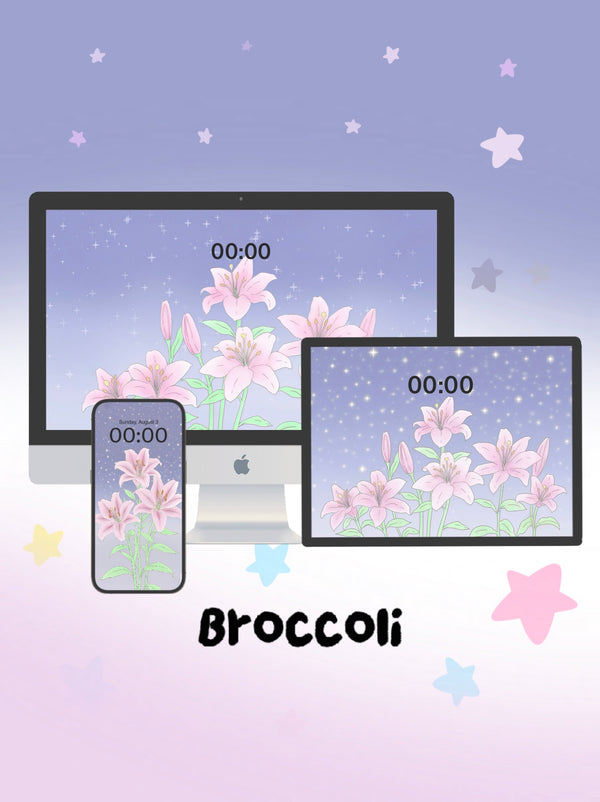 “purple Lily” flowers Phone / ipad / pc wallpaper（84)