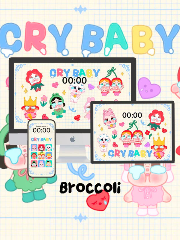Tearful Tokens: A 9-Square Tribute to Crybabies 🎀Phone / ipad / pc wallpaper（190)