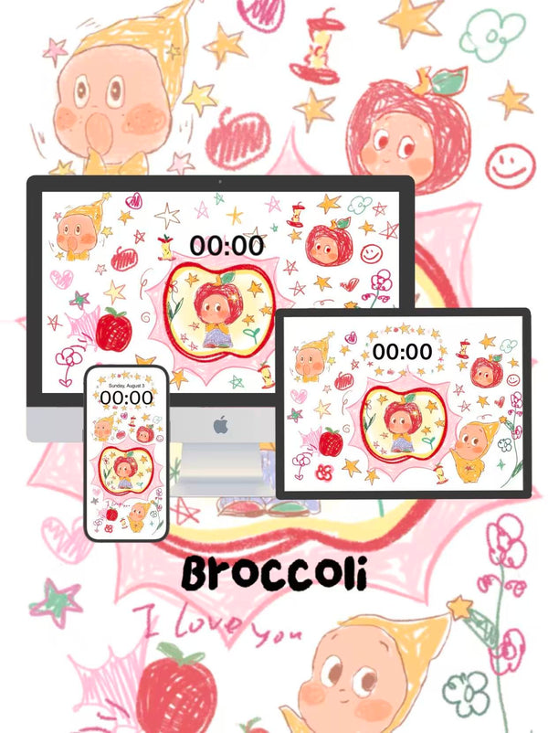 Stellar Snack Time: A Shiny Apple for You!🍎Phone / ipad / pc wallpaper（193)