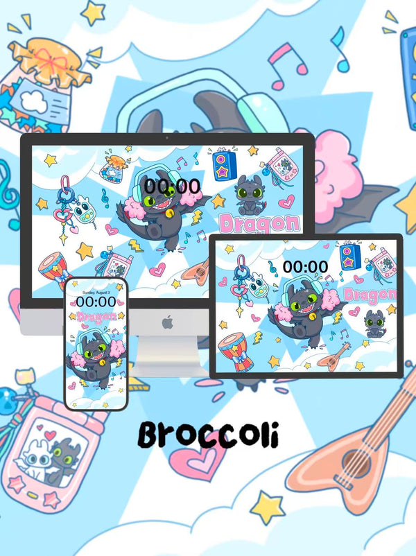 Toothless: The Fluffy Sky Puppy 🌤️🐾Phone / ipad / pc wallpaper（198)