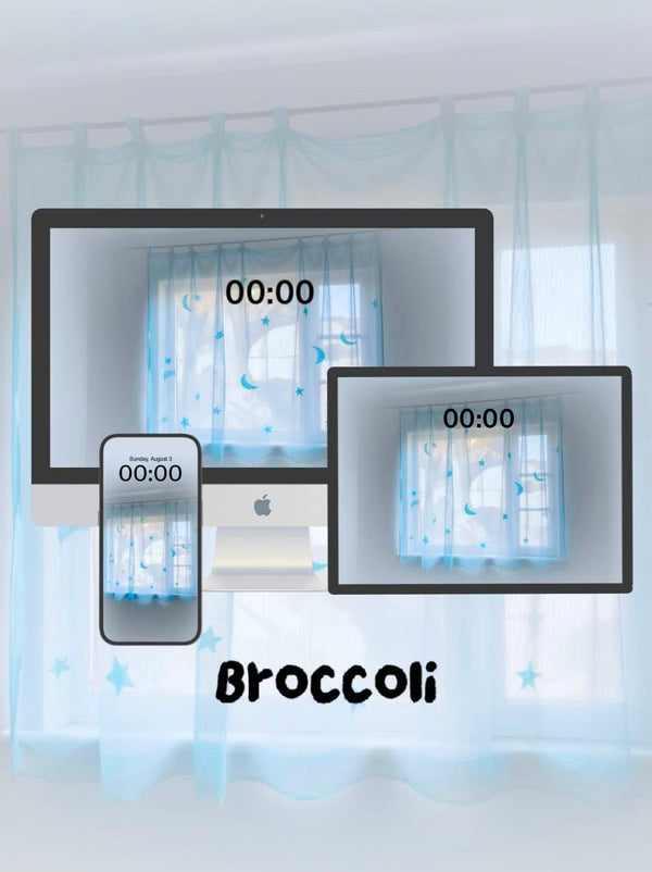 Curtain of Blue Moons and Stars 🌠🌃Phone / ipad / pc wallpaper（206)