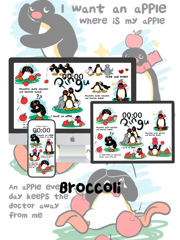 The Apple in Pingu's World 🐧 Phone / ipad / pc wallpaper（218)