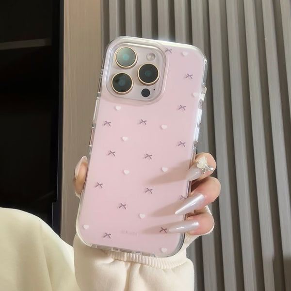 Cute and simple bow heart shape Phone Case (No Shipping Costs Worldwide)