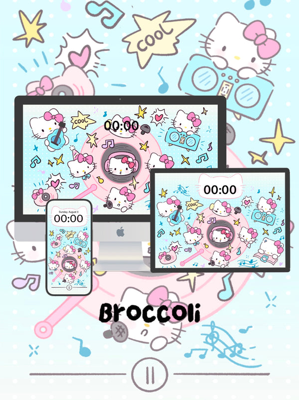 Kitty's Playlist of Sunshine 🎶 Phone / ipad / pc wallpaper（229)