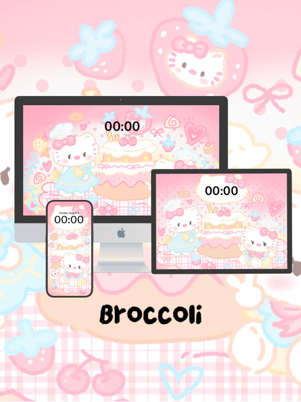 Hello Kitty: The Royal Cherry Treat 🍰 Phone / ipad / pc wallpaper（228)