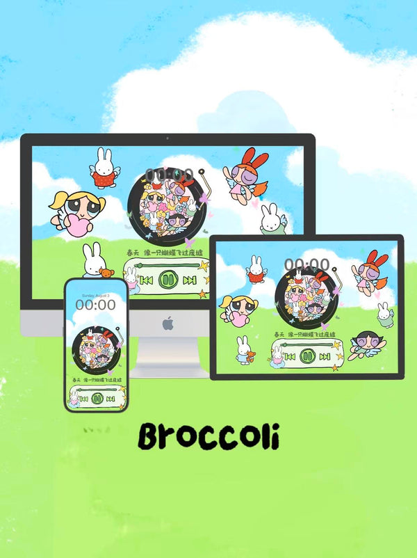 Spring Limited: Miffy & PPG's Vinyl Collaboration 🎀📀 Phone / ipad / pc wallpaper（234)