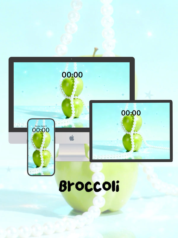 Dreamy Pearl Green Apple Wallpaper - Fresh and Healing Style Phone / ipad / pc wallpaper（252)