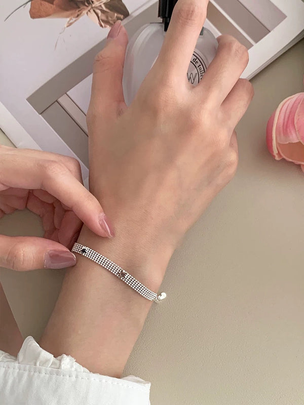 Dainty Korean Minimalist Bracelet // 925 Sterling Silver, Ins Chic Jewelry as a Thoughtful Gift for Her