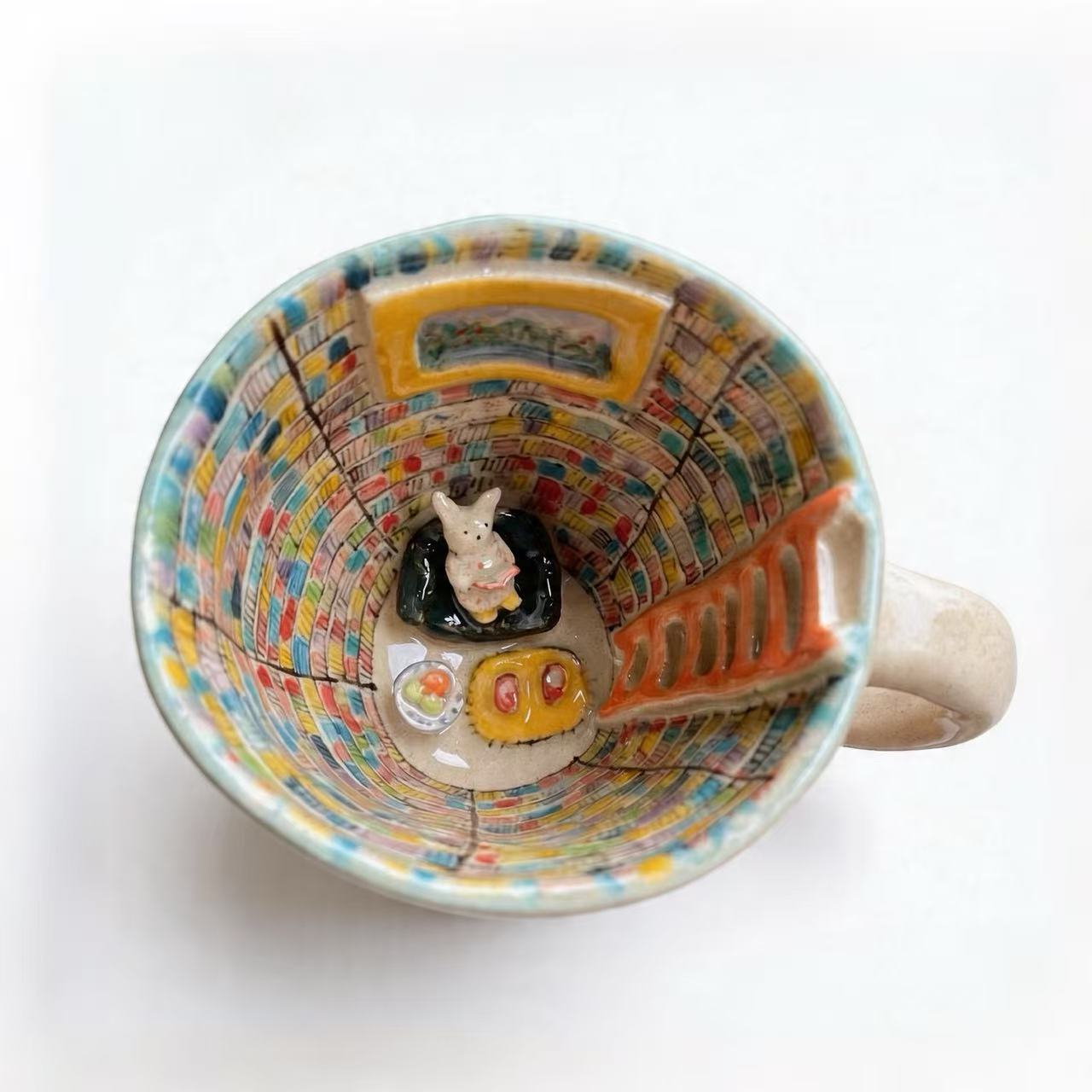 Hidden Bunny Cottage Coffee Mug – Broccoli