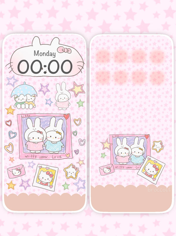 miffy kitty ♡˖ ⟡ iphone  wallpaper (15) ˖⸂ ‎⟡