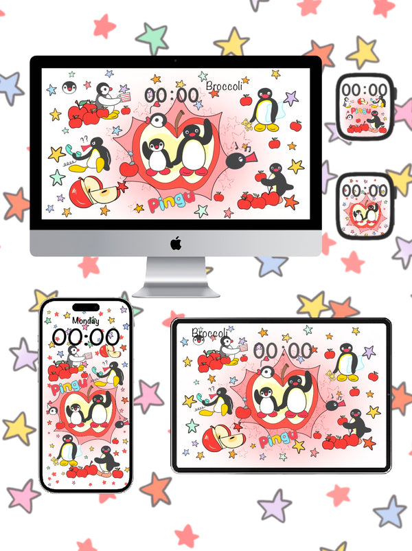 🍎pingu 🐧🍎Phone / ipad / pc /iwatch wallpaper（70)