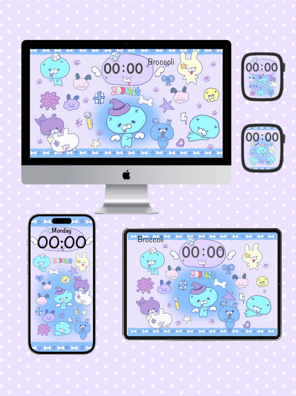 ♪ ⊹ 💜🐾 :* 🦴ZOMBBIT Phone / ipad / pc /iwatch wallpaper（71)