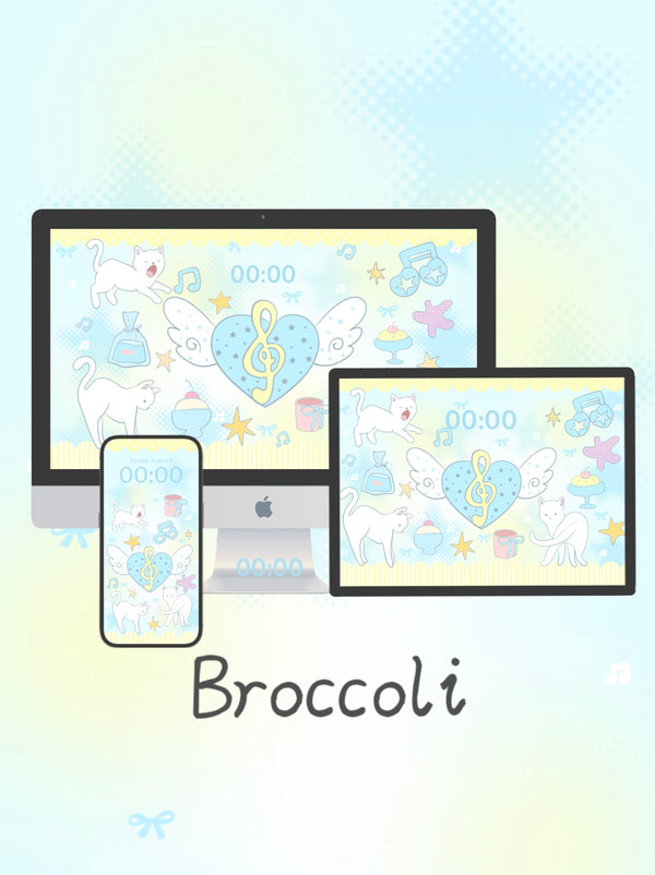 🌊Sea Salt 🧀Cheese Color Scheme Kitten, Phone / ipad / pc wallpaper（78)