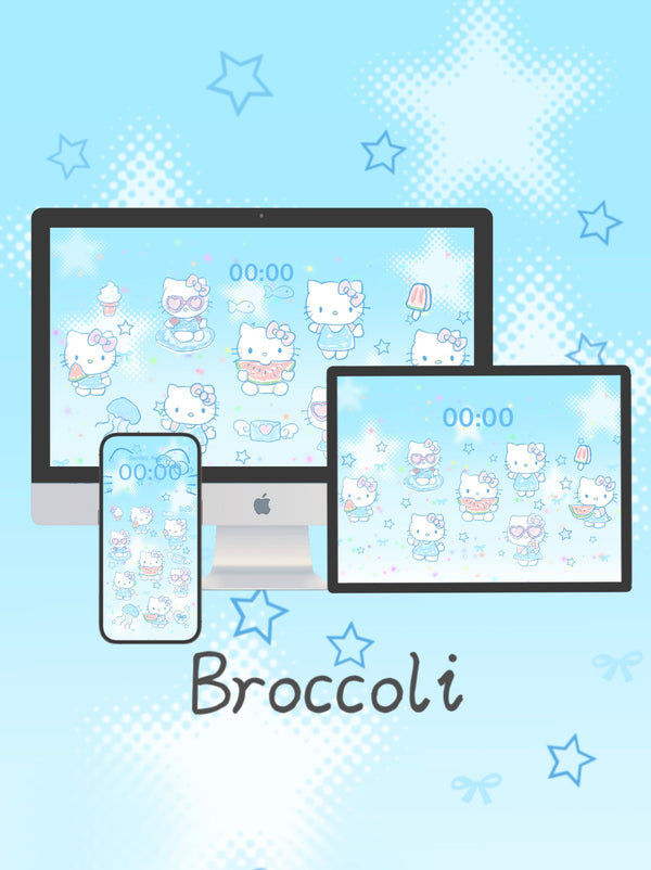 Cool Summer kitty Phone / ipad / pc wallpaper（79)