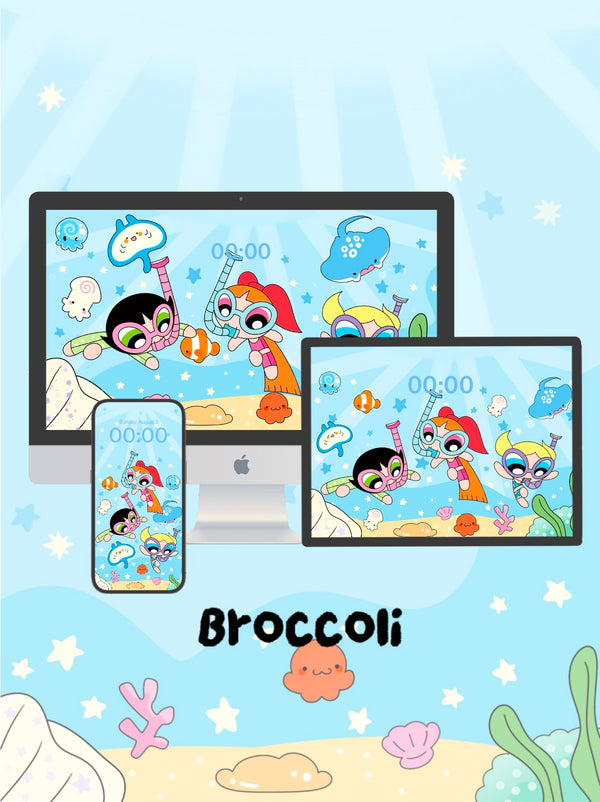"The Powerpuff Girls: Let's Go Diving!" Phone / ipad / pc wallpaper（80)