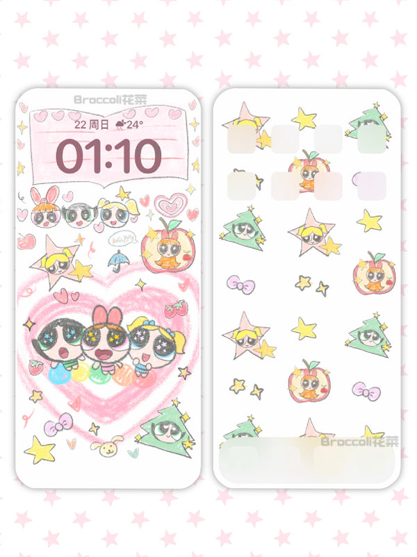 Powerpuff Girls ⋆̩☂︎*̣̩   ˻˳˯ₑ   𖤐 wallpaper(10)